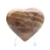 Coeur en pierre de lune noire - 8
