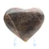 Coeur en pierre de lune noire - 9