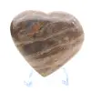 Coeur en pierre de lune noire - 10