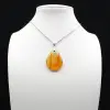 Pendentif goutte en cornaline - 0