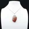 Pendentif flamme en jaspe orbiculaire - 0