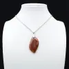 Pendentif flamme en jaspe orbiculaire - 0