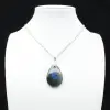 Pendentif goutte en labradorite - 0