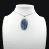 Pendentif ovale en Labradorite - 4