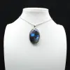Pendentif ovale en Labradorite - 5