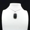 Pendentif rectangle en labradorite - 0