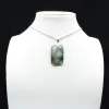Pendentif rectangle en labradorite - 0