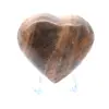 Coeur en pierre de lune noire - 0