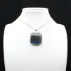 Pendentif carré en labradorite - 4