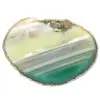 Tranche d'agate verte naturelle – Pièce décorative 250 g - 1