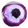 Agate Brésilienne : Tranche de Minéral Teintée en Violet - 0