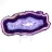 Agate en Tranche Fine, Coloration Violette du Brésil