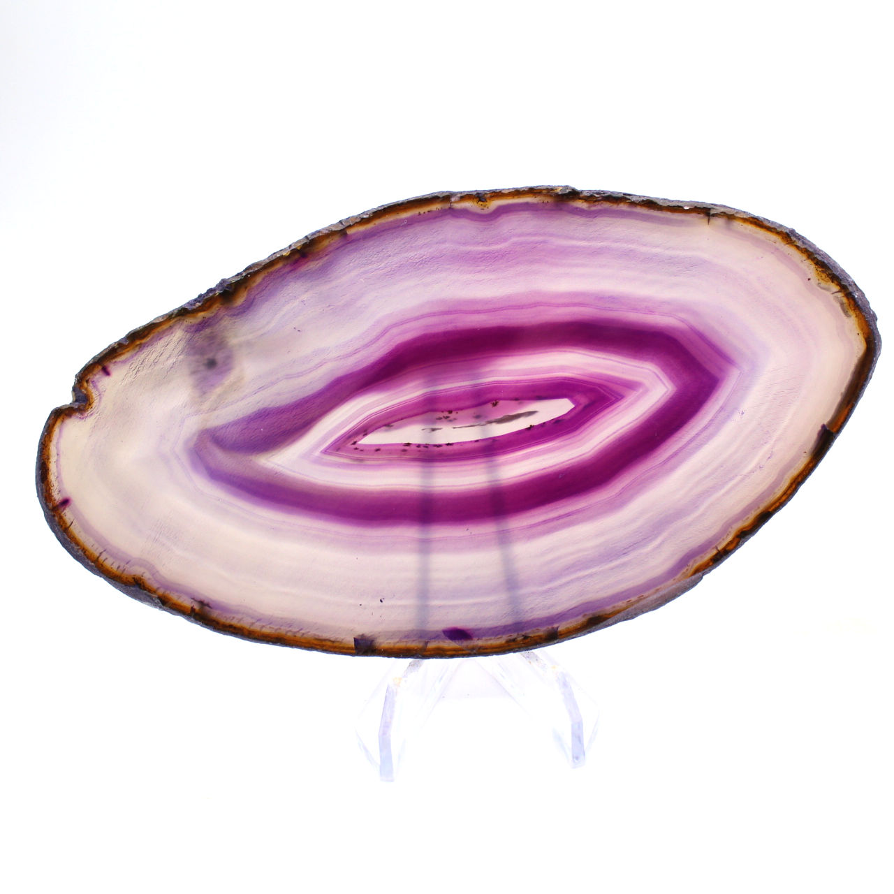 Plaque de Minéral Agate Violette, Origine Brésilienne