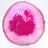 Agate en tranche teinté rose naturelle