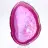 Tranche d’agate rose teinté décorative