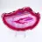 Agate polie teinté rose décorative