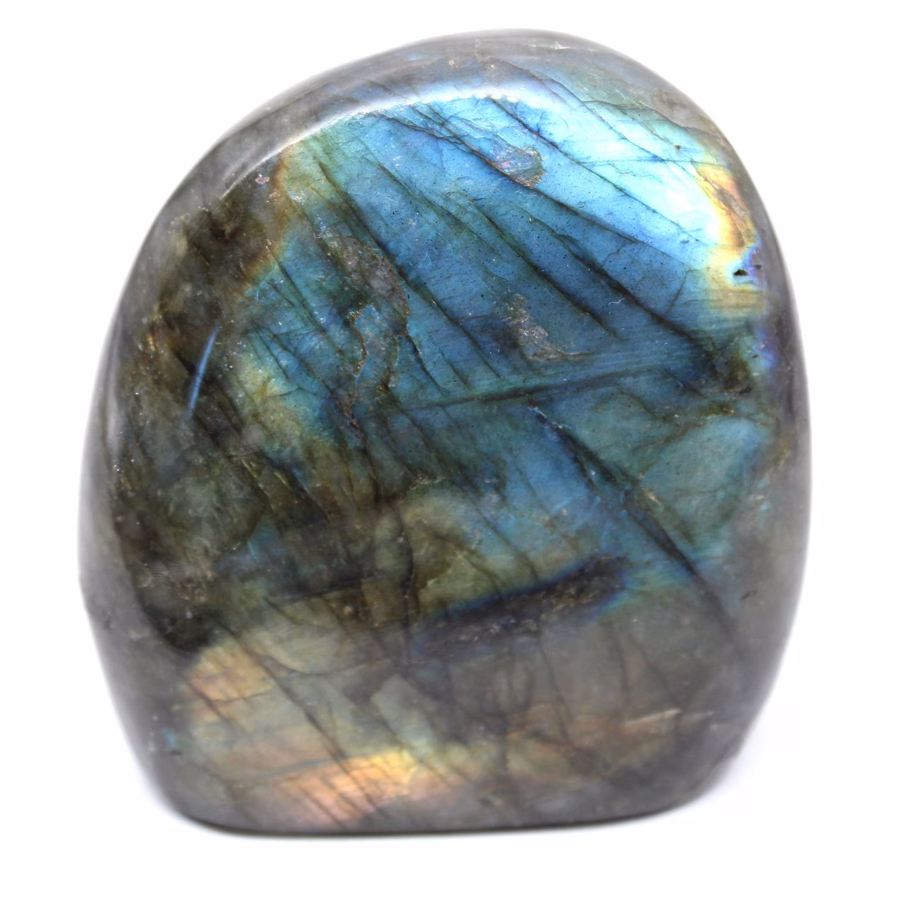 Spécimen Minéral Labradorite Polie Origine Madagascar