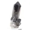 Grand cristal de quartz morion brésilien monté sur socle acrylique - 3