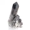 Grand cristal de quartz morion brésilien monté sur socle acrylique - 4