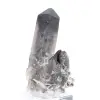 Grand cristal de quartz morion brésilien monté sur socle acrylique - 5
