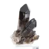 Cristal de quartz morion trapu du Brésil, spécimen minéral sur socle - 4