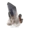 Fin cristal de quartz morion brésilien sur socle, à collectionner - 0