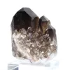 Quartz morion du Brésil, cristal noir naturel monté sur socle - 0