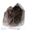 Quartz morion du Brésil, cristal noir naturel monté sur socle - 4