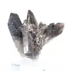 Quartz morion brésilien, cristal décoratif présenté sur socle - 0