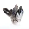 Quartz morion brésilien, cristal décoratif présenté sur socle - 5
