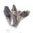 Quartz morion brésilien, cristal décoratif présenté sur socle