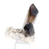 Morion du Brésil, cristal de quartz fumé noir sur socle acrylique - 3