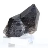 Petit cristal de quartz morion naturel du Brésil sur socle acrylique - 0