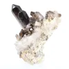 Quartz morion du Brésil, cristal sombre sur socle en acrylique - 0