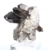 Cristal de quartz morion d'origine brésilienne, présentoir acrylique - 0