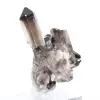 Cristal de quartz morion du Brésil, minéral noir monté sur socle - 3