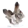 Cristal de quartz morion du Brésil, minéral noir monté sur socle - 5