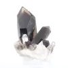 Spécimen cristallin de quartz morion du Brésil, socle acrylique inclus - 0