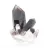 Spécimen cristallin de quartz morion du Brésil, socle acrylique inclus