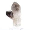 Quartz morion du Brésil, petite pointe cristallisée sur socle - 0