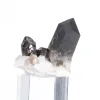 Cristal compact de quartz morion du Brésil sur socle acrylique - 5