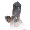 Petit quartz morion cristallisé du Brésil, présenté avec son socle - 0