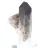 Mini cristal de quartz morion du Brésil, pierre noire sur socle