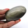 Pierre roulée en obsidienne dorée du Mexique, galet de collection - 0