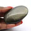 Galet d’obsidienne dorée du Mexique, format compact de 75 g - 0
