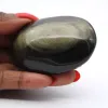 Galet poli d’obsidienne dorée mexicaine, format de 80 g - 0