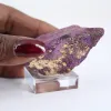 Purpurite du Portugal – Pierre brute sur socle de collection - 1